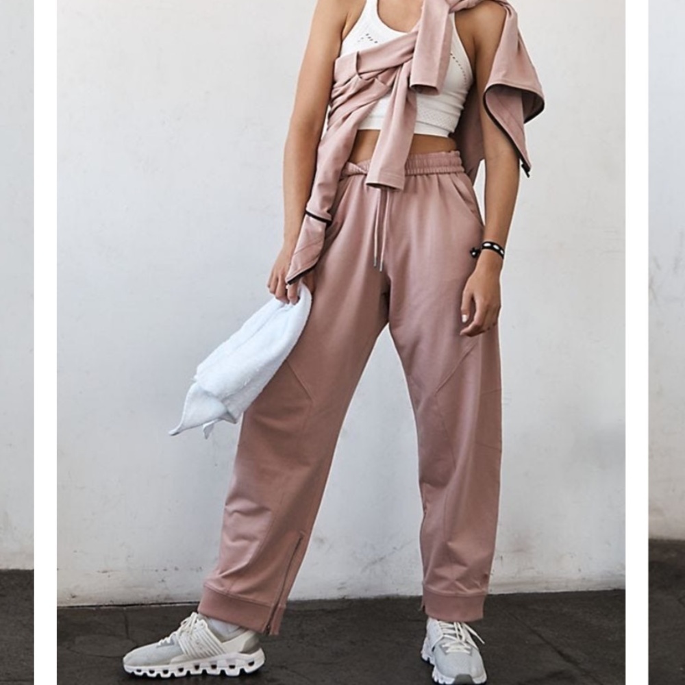 Free People All Day Everyday Pants in Mauve Swoon medium - Picture 1 of 12